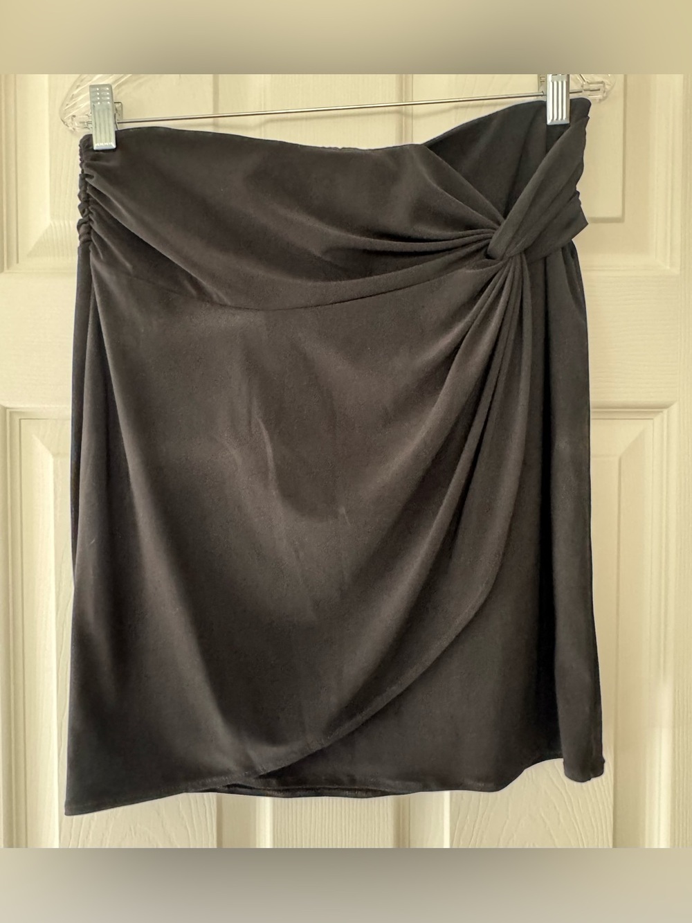 White House Black Black Market Draped Knot Front Women's Skirt
